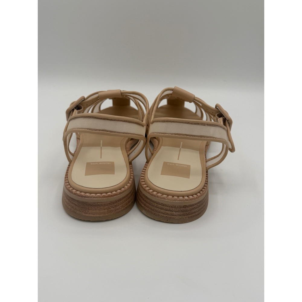 Dolce Vita Holis Mesh Fisherman‎ Sandals Praline Tan Nude Flat Buckle Shoes 11